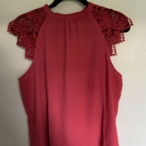 Express lace sleeve top